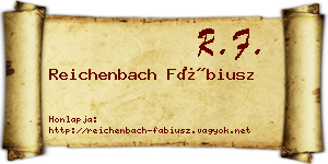 Reichenbach Fábiusz névjegykártya